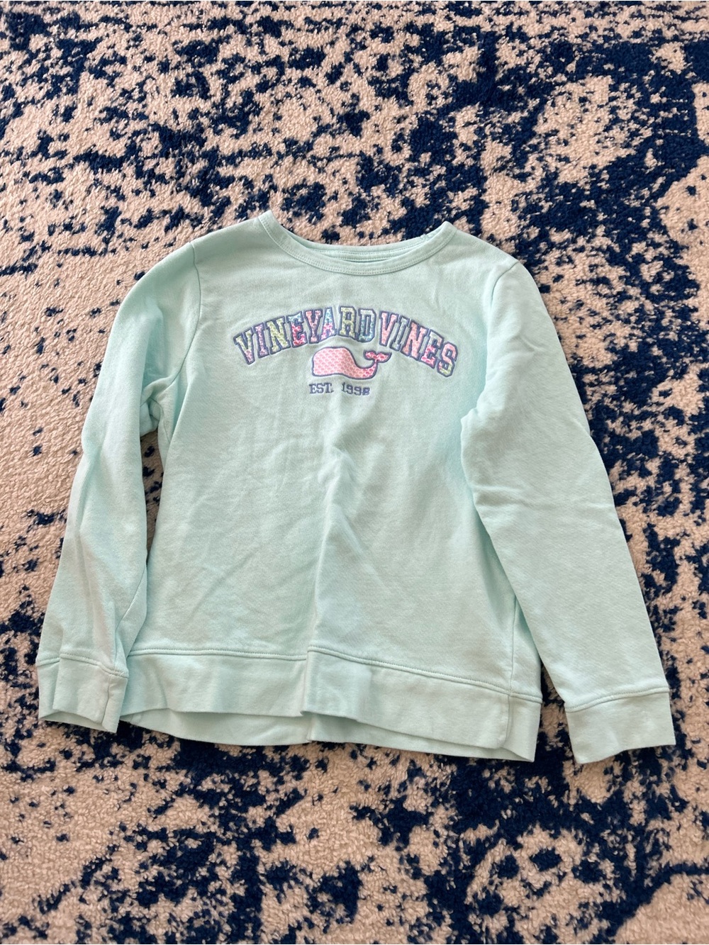 Vineyard Vines Pastel Mint Pullover Sweatshirt